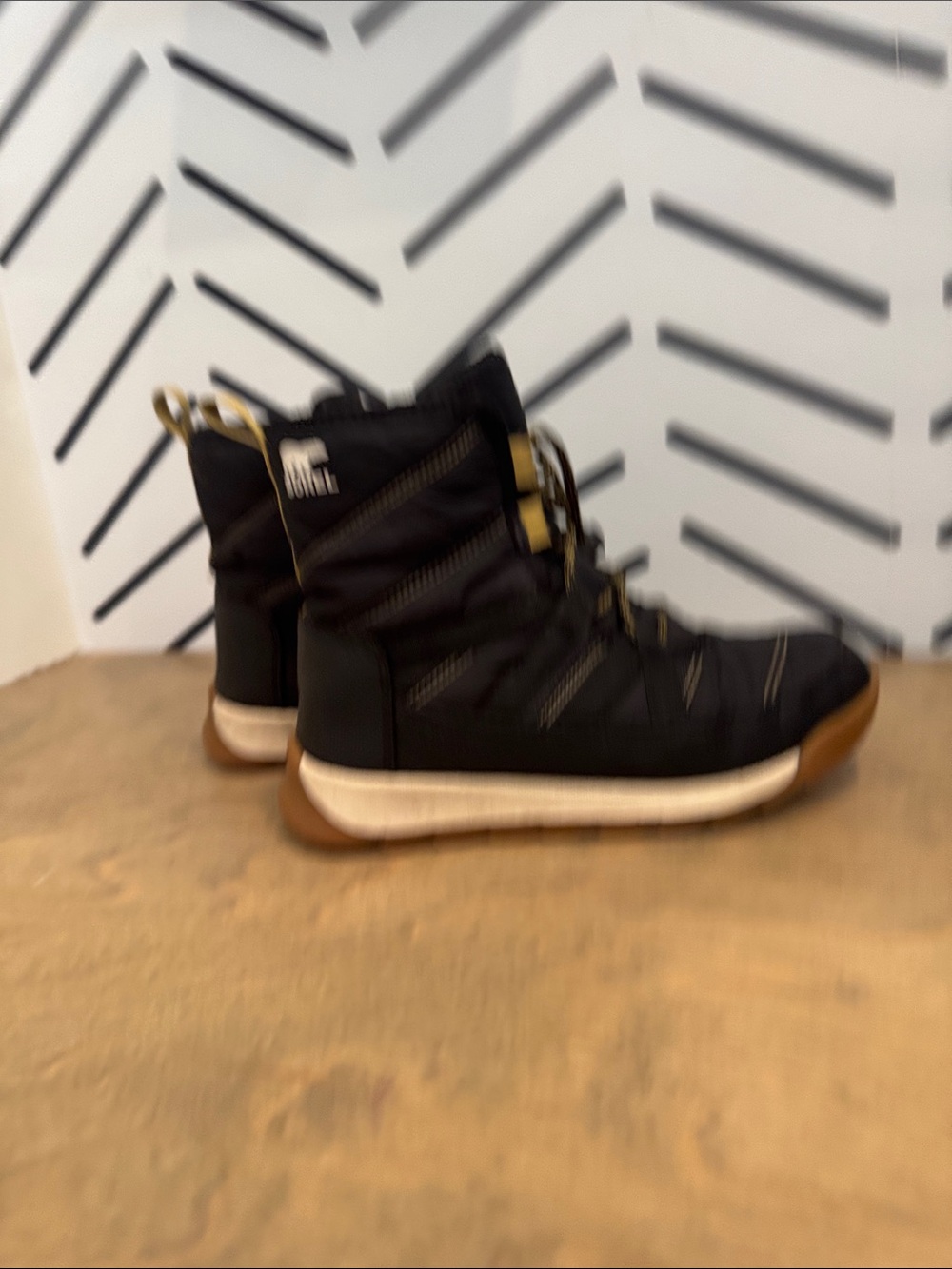Sorel Kids Black Snow Boots with Gum Outsole